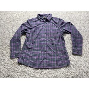 Duluth Flex Sidewinder Long Sleeve Plaid Shirt Women's Size XL EUC